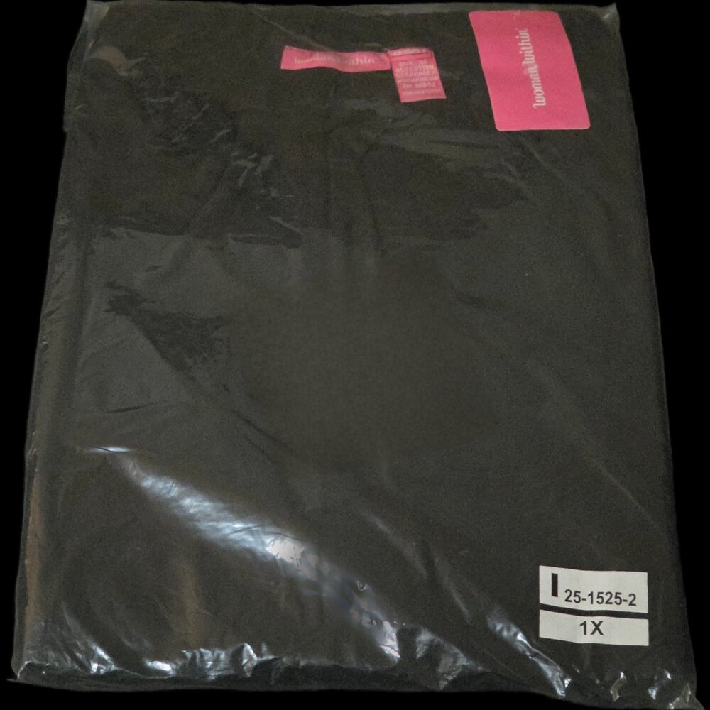 New Woman Within Black 100% Cotton Knit Top